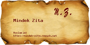 Mindek Zita névjegykártya